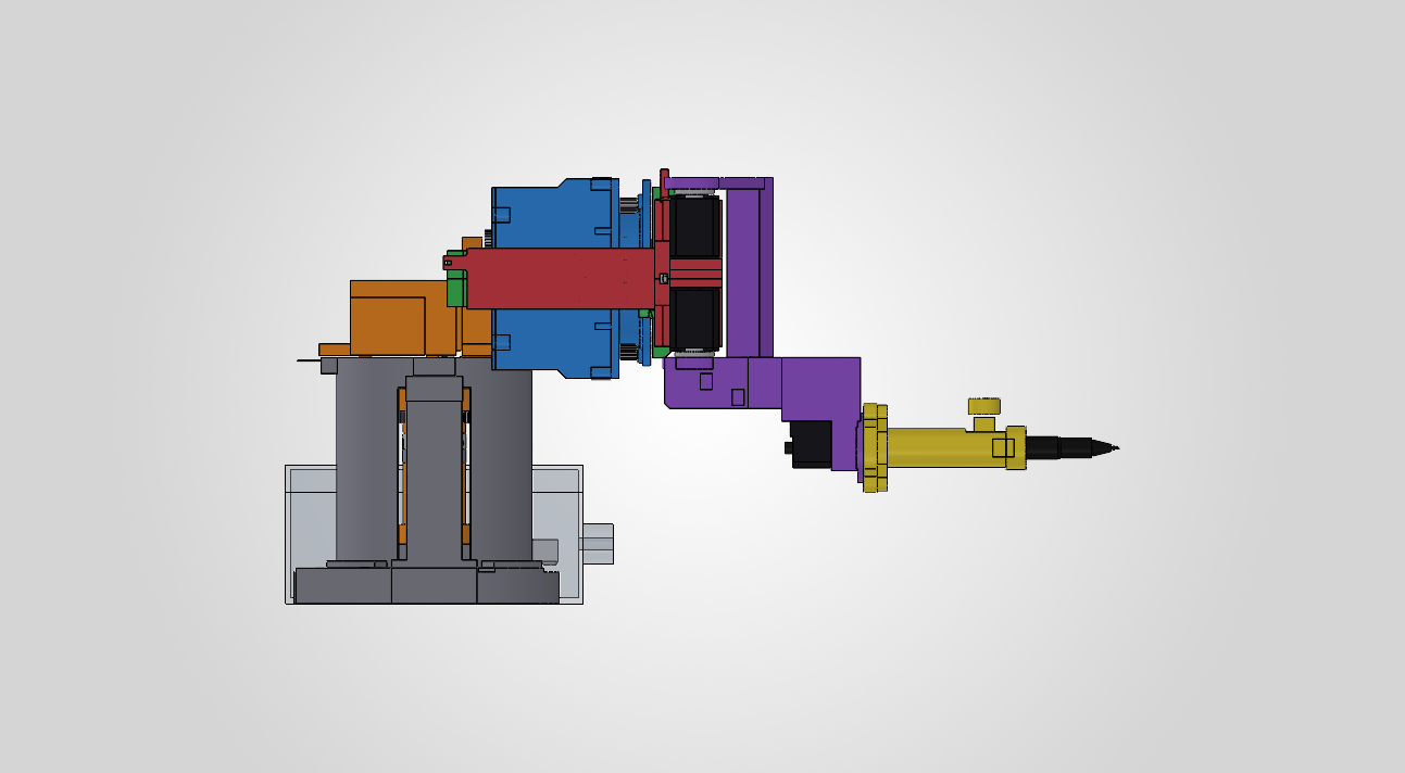 Side view of the wrist and pen end effector